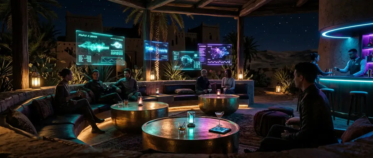 Futuristic lounge area